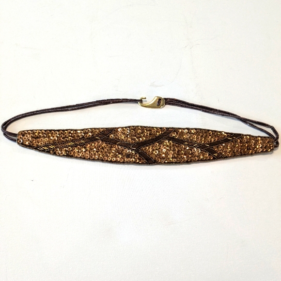 Vintage Accessories - Vintage Milor Handmade Sequin and Beads 30's Ladies Waist Belt One Size